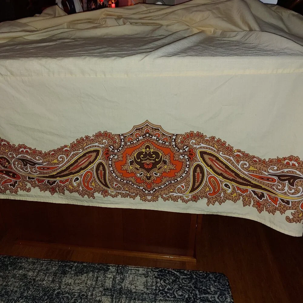 Urban Outfitters King Paisley Boho Cotton Bed Skirt 15